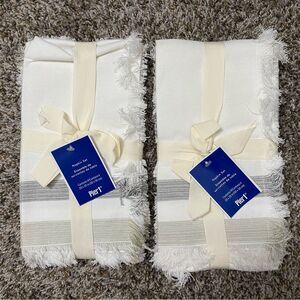 Pier 1 100% Cotton Striped Dinner Kitchen Napkins